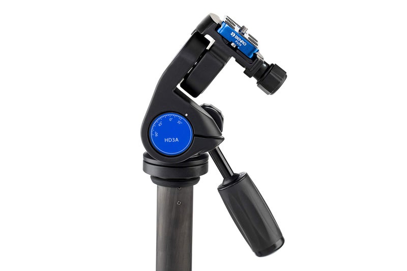 Benro 3-Way Tripod Lightweight Panhead with Quick Release Plate, Independent Pan/Tilt Controls, Bubble Levels & 13.2 lb Load Capacity for DSLR, Mirrorless & Video Cameras (HD3A) - Image 5